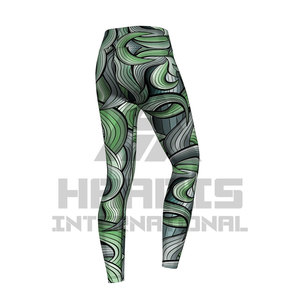 Leggings avec poches à sublimation personnalisée Leggings d'entraînement pour femmes pantalon de fitness taille haute - Product Image 1