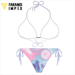 Maillot de bain une pièce à sublimation avec logo personnalisé String blanc Maillot de bain blanc Vente en gros S-XL V-bar sous bikini filaire Triangle d'été - Product Image 6