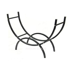 <b>Decorative</b> Fireplace Set Home Neat & Clean Used Firewood <b>Log</b> Rack Metal Iron <b>Log</b> Wood Holder - Product Image 6