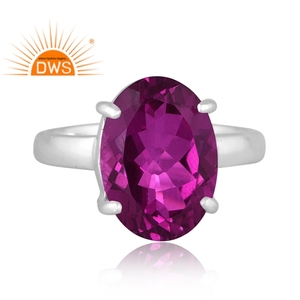 Bague empilable en argent sterling fin avec rubis double naturel et tourmaline quartz, fabricant de bijoux - Product Image 3