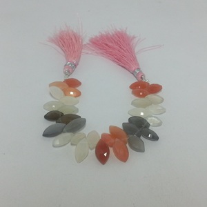 6mm naturel Multi pierre de lune à facettes Marquise Briolette perles de pierres précieuses brin prix de gros pierre semi-précieuse pour bijoux - Product Image 3