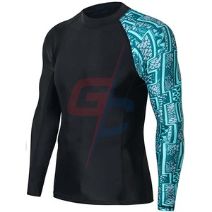 Protección solar UV UPF 50 + para hombre, protector contra sarpullido, mangas largas, proveedor - Product Image 1