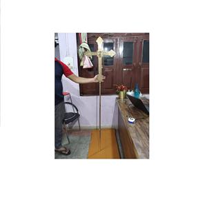 Croix d'église entièrement gravé, en laiton, antique, nouvelle collection - Product Image 1