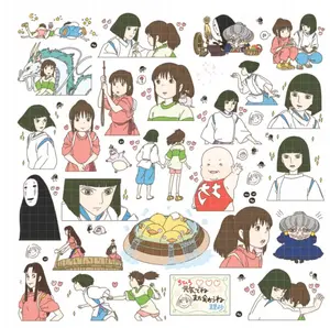 GHIBLI Sen Và Chihiro Dán Kawaii Stickers Sản Xuất Tại Hàn Quốc Nhật Bản Phong Cách Sticker