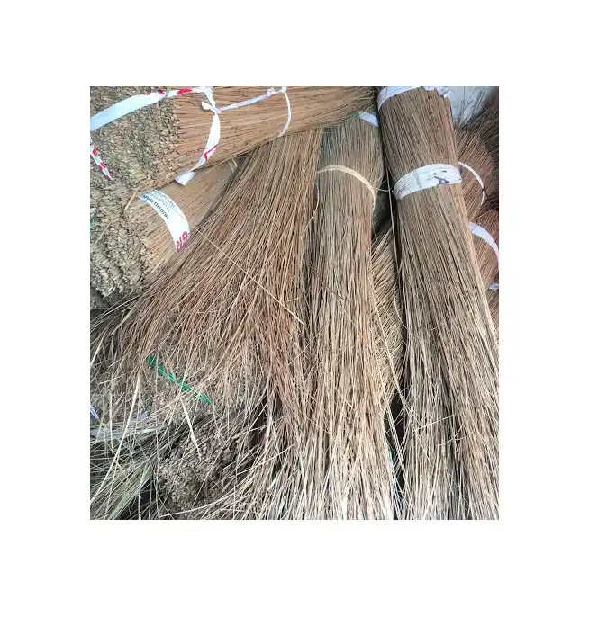 COCONUT WOOD & EKEL AND LEAF BROOM STICK ECO-FRIENDLY FOR CLEAN