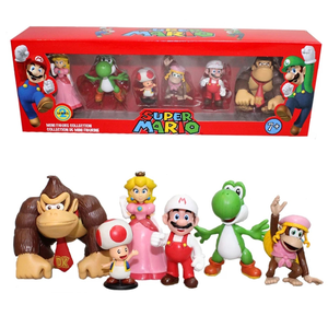 Figuras de Acción de <span class=keywords><strong>Mario</strong></span> <span class=keywords><strong>Bros</strong></span> al por Mayor, Miniatura Real de 2.5 Pulgadas (3-8 cm), Juego de 6 Piezas de PVC - Product Image 3