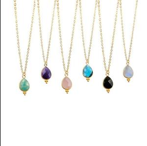 Rainbow Moonstone Gemstone with Diamond Pear Cut Gold Vermeil Fancy Bezel <b>Pendant</b> Necklace for Girls Women Made Sterling Silver - Product Image 3