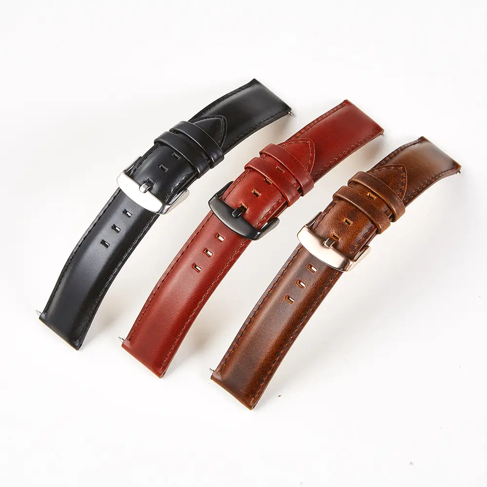 Genuine Leather Watch Band White with Rose Gold Clasp Watchband12 14 16 17 18 20 22 24mm for DW Watch Strap