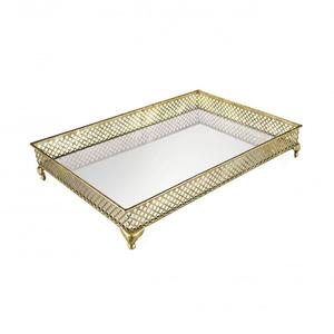 Wholesaler and Supplier of Metal Serving Platter Customized Shape Handmade <b>Tray</b> Classic Stylish Wholesale Luxury <b>Mirror</b> <b>Tray</b> - Product Image 1