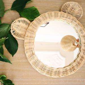 Espejo de ratán vietnamita con figura de animal iluminada para decoración del hogar para agregar estilo de ambiente Póngase en contacto con Rachel en + 84896436456 - Product Image 2