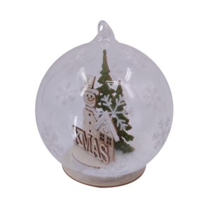 Adornos Navideños <span class=keywords><strong>Esferas</strong></span> Navideñas <span class=keywords><strong>Blancas</strong></span> Lisas Vacías Adornos de Bolas de Cristal - Product Image 2