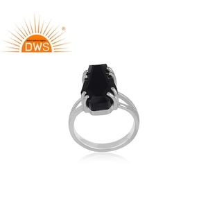 Handmade Coffin Shape <b>Ring</b> Jewelry Black Onyx <b>Set</b> Fine Sterling <b>Silver</b> Jewelry Wholesaler - Product Image 2