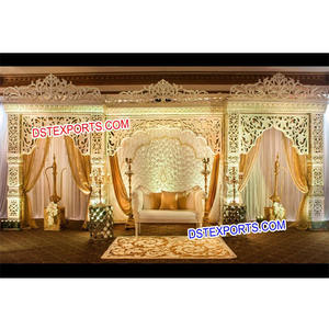 Escenario de boda de fibra, juego de escenario de FRP, rayasthani, indio, real, rjwada, nuevo modelo, decoración tradicional para escenario de boda, 2018 - Product Image 1