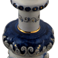 SAMBUCO CERAMICS Porte-bougie en céramique italienne fait main, forme cylindrique, décoration d'intérieur, fabriqué en Italie