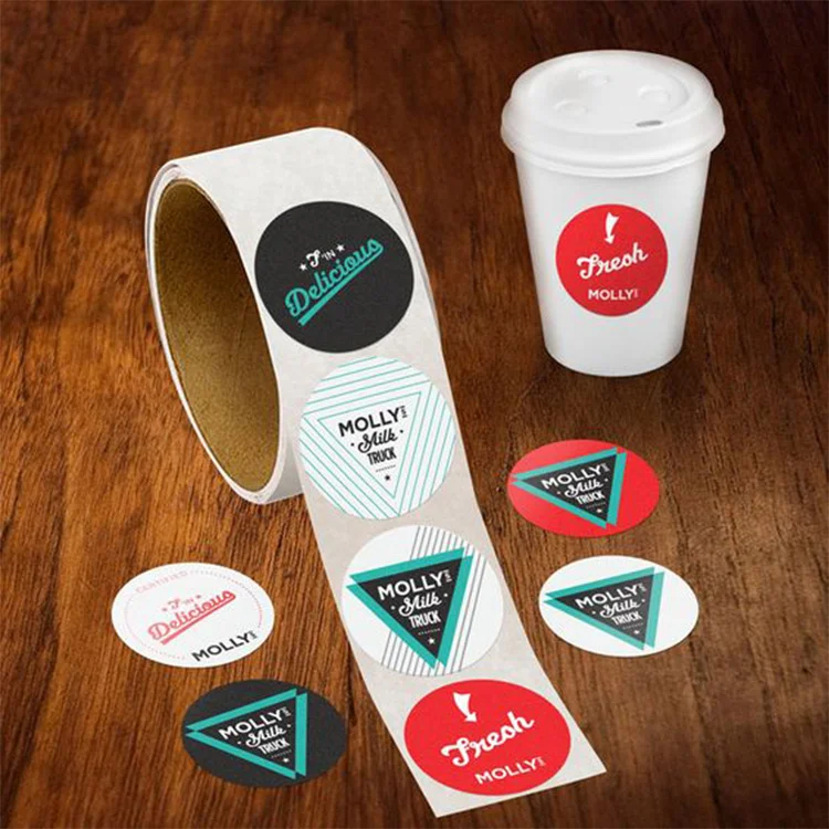 Factory Price Custom Waterproof Strong Adhesive Drink Tea Vinyl Sticker Labels For Coffee Bags