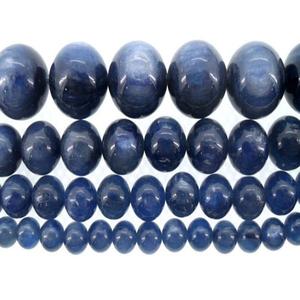 Cuentas de piedras preciosas de cianita con acabado liso y redondo, cianita Natural - Product Image 1