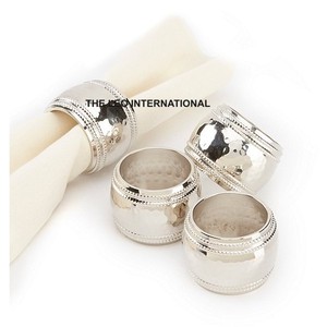 Laiton métal coulé nickel brut plaqué argent bois de cerf métal porte-ronds de serviette 4x2x2 pouces vaisselle accessoires de cuisine - Product Image 2