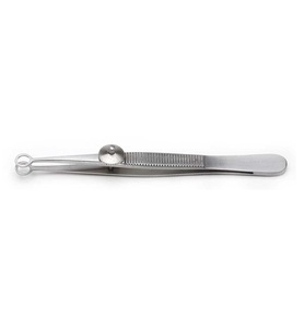 <b>Ring</b> Tipped Forceps 10cm Straight 4.8mm - Product Image 2