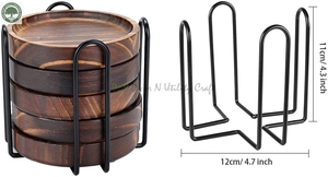 Wedding Party Decoration Vintage Life Inc. Eco-Friendly Wooden <b>Drink</b> <b>Coasters</b> <b>for</b> Tabletop Protection Stain Prevention - Product Image 2