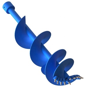 Ashok Industries Earth <b>Auger</b> Bit Metal Spiral Fluted Design for 50 Ton Excavators 450 KNm Max Torque 6000 Working Pressure - Product Image 2