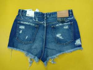 Shorts en jean décontractés pour femmes, taille haute, coupe skinny, en coton, écologiques, de marque originale, en lot de stock du Bangladesh - Product Image 3