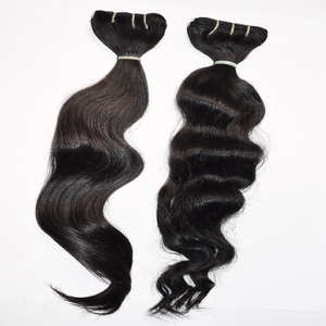 Tissage en lot Remy indien naturel-South Raw, extensions 100g avec ondulation naturelle et style de boucles italiennes - Product Image 4