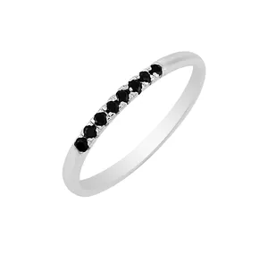 Wholesale Top Quality Eternity Rings 925 Sterling Silver Cheap Rate Band Onyx Gemstone Ring Engagement Bands For Ladies Jewelry