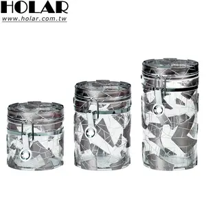 [Holar] recipiente de armazenamento de prata para café do chá