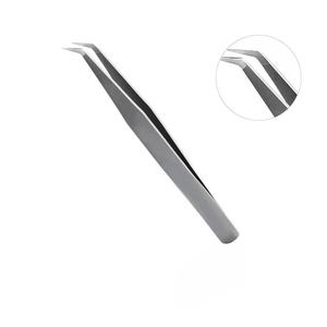 Pinzas de extensión de pestañas postizas de acero inoxidable negro Aplicadores de pestañas de precisión para extensiones y maquillaje - Product Image 1