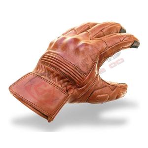 Guantes de carreras de dedos completos de estilo Retro de verano, guantes protectores de cuero transpirables impermeables altos para deportes de motor, pantalla táctil - Product Image 6