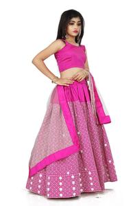 Vêtements de mariage indiens, épais, de styliste, en broderie, pour enfants, lehenga choli, prêt à porter, faible prix, nouvelle collection - Product Image 6