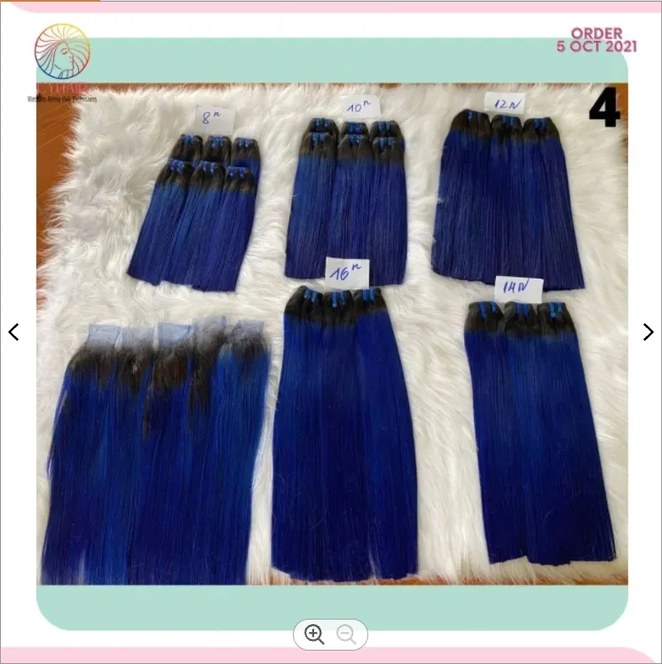 5 Oct 2021 DD Bone Straight Hair Blue Color 100% Human Hair Extensions for Nigeria Hair Seller