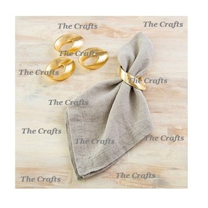 Anneau de serviette en argent avec motif de feuille pour mariage, événement, fête, décoration de table, anneau de serviette en métal à bas prix - Product Image 2