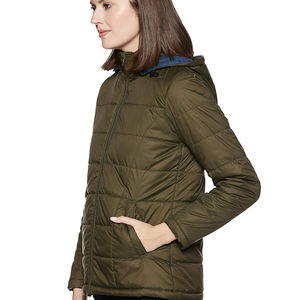 Logo personnalisé 2026 hiver femmes doudoune mode duvet matelassé bulle manteau tissé extérieur chaud manteau - Product Image 3