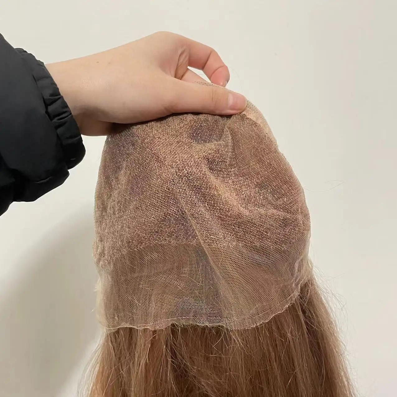Tam sırma insan saçı peruk saç uzunluğu 16 inç İnsan saç dantel peruk