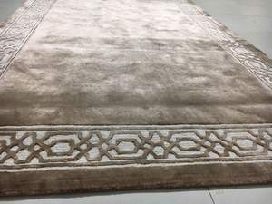 Tapis en Tencel de luxe tuftés à la main Ensembles de poils en boucle à haute pile personnalisés Support en latex de style moderne fabriqué en Inde de haute qualité - Product Image 4