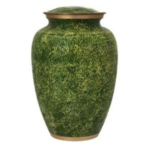 Urnas clásicas de cremación para adultos con acabado de mármol verde Urnas funerarias de metal de alta calidad Urnas de cremación de la más alta calidad - Product Image 1
