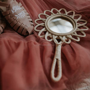 De Lujo pequeño mini mimbre mano espejos - Product Image 3