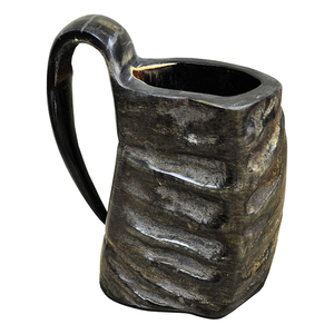แก้วเบียร์ฮอร์น Tankard Ox Buffalo,แก้วมักทำจากเขาธรรมชาติงานแฮนด์เมดแก้วเบียร์ไวกิ้งแกะสลักด้วยมือสำหรับใช้ในบ้านจาก Axiom - Product Image 2