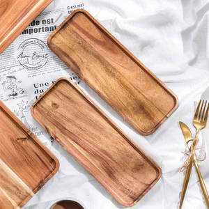 ถาดเสิร์ฟไม้หรูหราพร้อมดีไซน์สองส่วนเหมาะสำหรับขนมกาแฟมีสไตล์ทนทานเหมาะสำหรับใช้ในบ้านและคาเฟ่ - Product Image 3