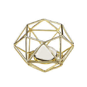 Juego de Dos Portavelas Votivas de Metal Color Dorado, Tamaño y Forma Personalizados para Accesorios de Decoración de Bodas - Product Image 5