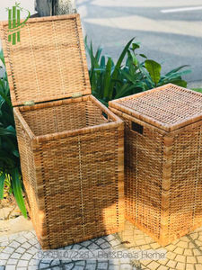 <b>Storage</b> box bin is made by rattan and bamboo - Product Image 2