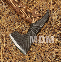 HACHE BUSHMAN VIKING FONCTIONNELLE 1095 CARBONE FABRIQUÉE À LA MAIN SUR MESURE AVEC MANCHE EN BOIS DE FRÊNE
