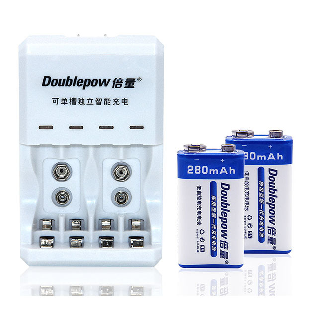 D03 Multi-function 9V Rechargeable Battery Set 6F22 9V Battery Charger with Multimeter Wireless Ni-MH Charger