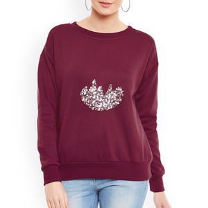 Sudaderas de mujer personalizadas de alta calidad Nueva moda Cuello redondo liso con logotipo frontal Precio - Product Image 6