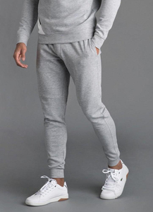 Chándal Deportivo para Hombre, Color Gris Jaspeado con Paneles Blancos, Cuello Redondo, Felpa de Algodón, Transpirable, Talla Grande, Ropa de Fútbol Americano, Fabricado por SKYFA - Product Image 3