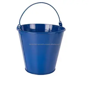 Wholesale Better Quality Galvanised Tree Planters With Blue Color Low Prices Tin Tree Pots & Planters Supplier India