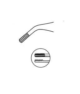 Instrumentos quirúrgicos médicos Adson, fórceps de tejido delicado curvo marrón, fórceps de Cirugía de acero inoxidable CE ISO - Product Image 3