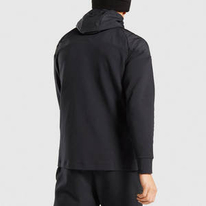 เสื้อมีฮู้ดแบบสวมหัวมีซิปไซส์ใหญ่พิเศษสำหรับผู้ชายเสื้อผ้าแนวสตรีทผ้าคอตตอนพิมพ์โลโก้แบบกำหนดเอง - Product Image 2