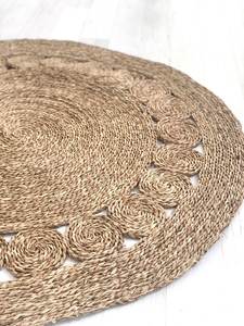Boho Design Rustic Seagrass <b>Round</b> <b>Rug</b> - Product Image 4
